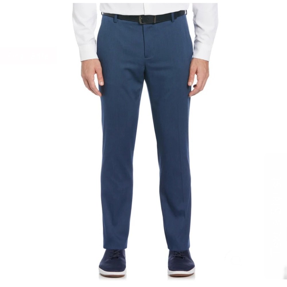 Men's Perry Ellis Slim Fit Dress Pants in Azure